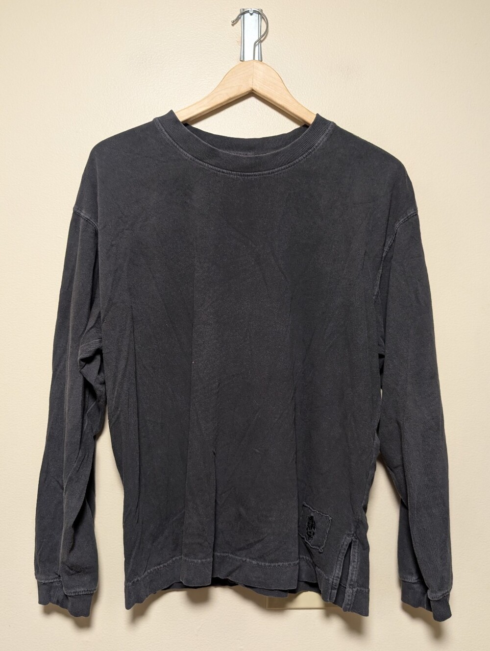 FP Movement Free People Charcoal Cotton Oversized Long Sleeve Top S/P